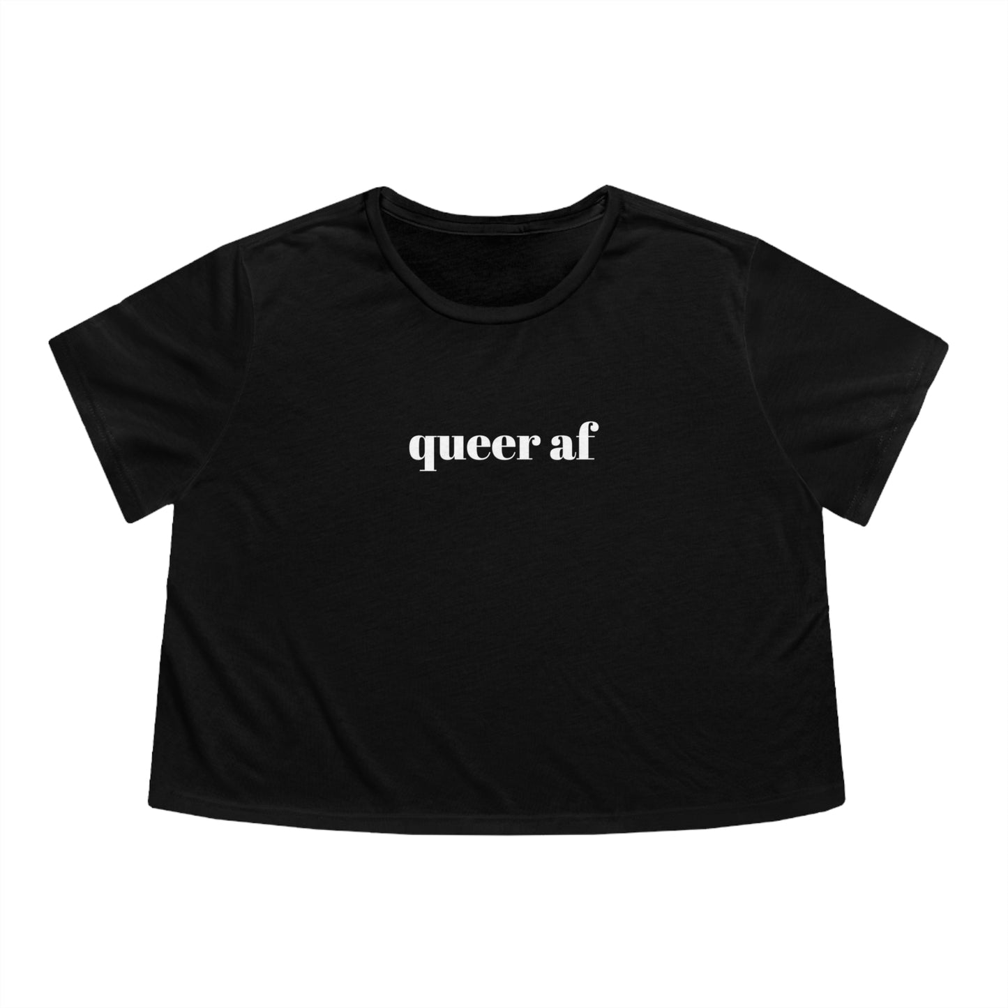Queer AF Flowy Cropped Tee