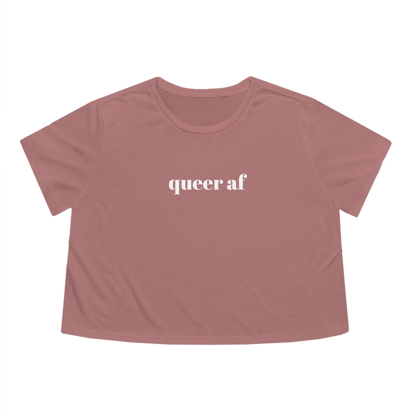 Queer AF Flowy Cropped Tee