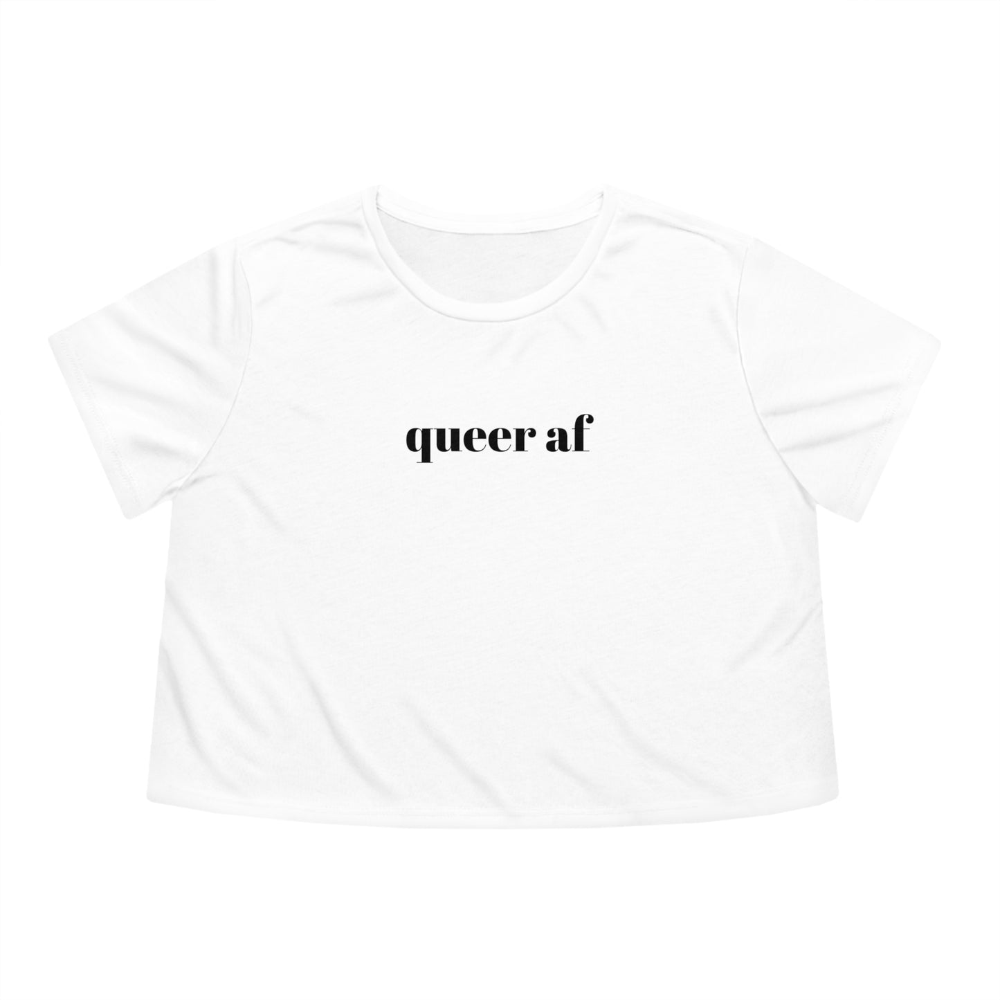 Queer AF Flowy Cropped Tee