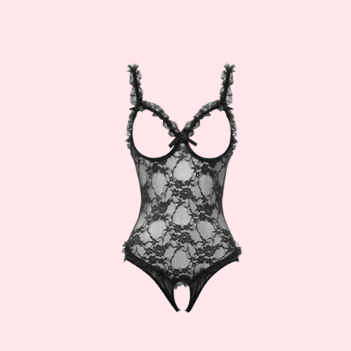 Lace Open Cup & Crotchless Teddy