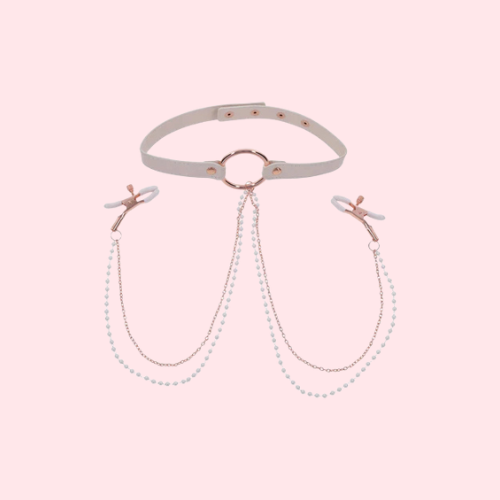 Peaches 'n CreaMe Collar with Nipple Clamps