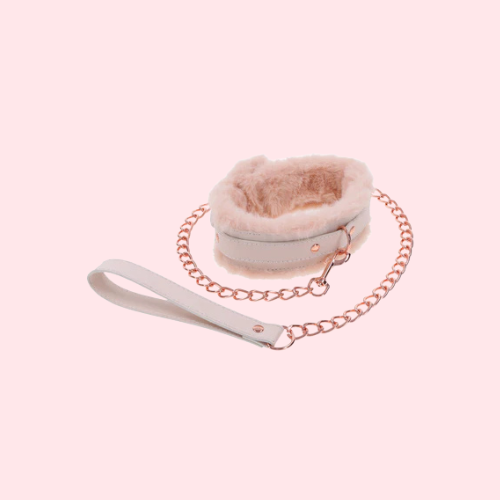 Peaches 'n CreaMe Fur Collar & Leash