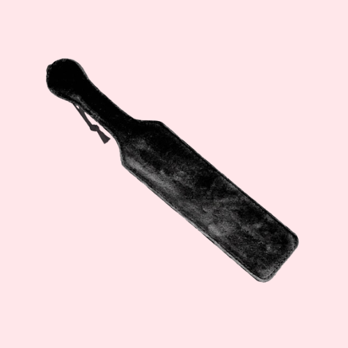 Dual-Sided Leather & Fur Paddle