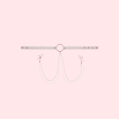 Peaches 'n CreaMe Collar with Nipple Clamps