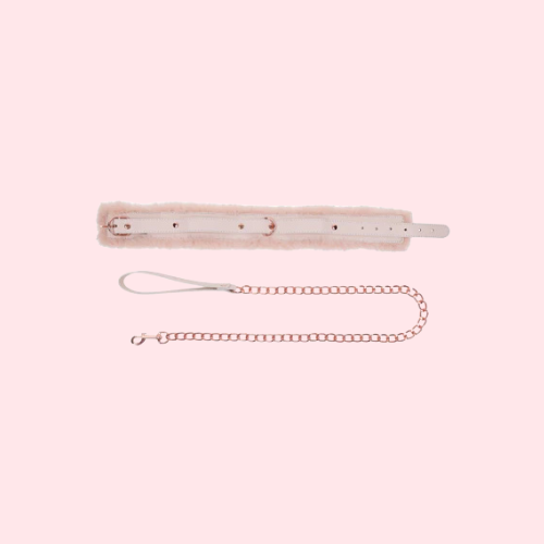 Peaches 'n CreaMe Fur Collar & Leash