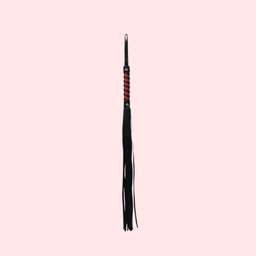 Red & Black Stripe Flogger