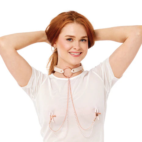 Peaches 'n CreaMe Collar with Nipple Clamps